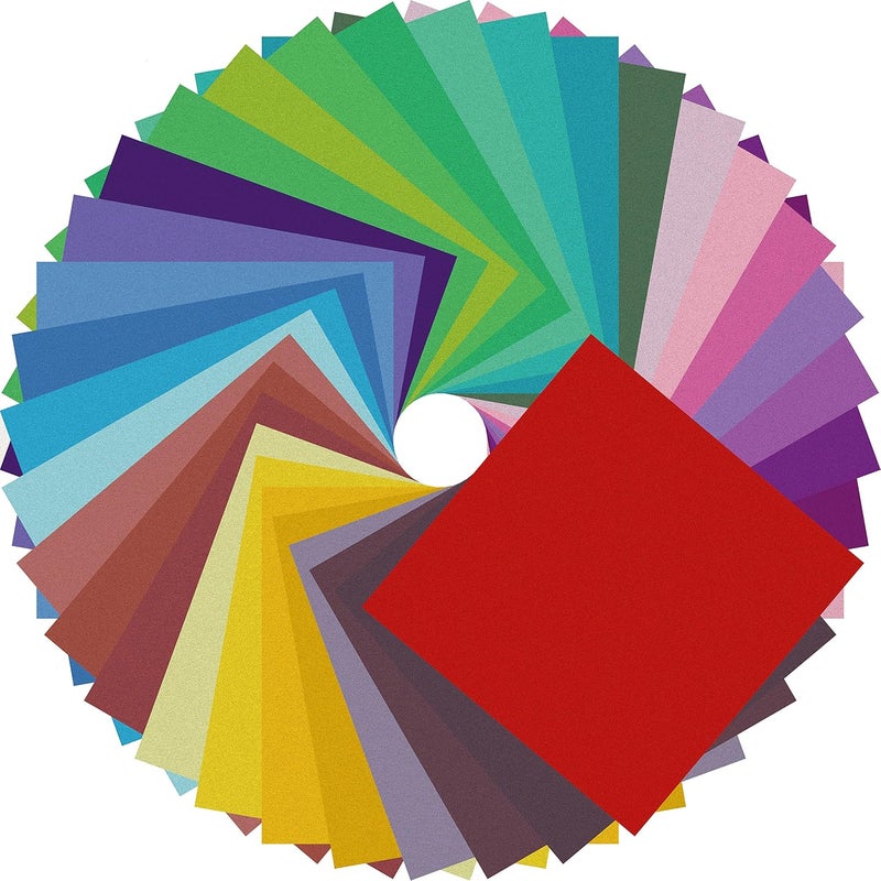 BUBU Origami Paper Double Sided Color - 200 Sheets - 20 Colors - 6 Inch Square Easy Fold Paper for Beginner - Image 1